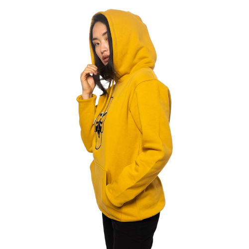 Ockerfarbenes Kapuzen-Sweatshirt